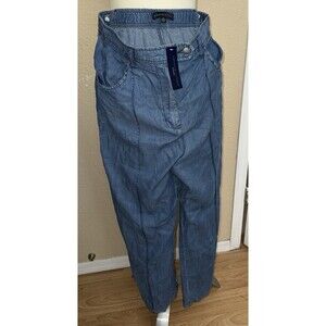 ADRIENNE VITTADINI pants baggy chambray wide leg NWT